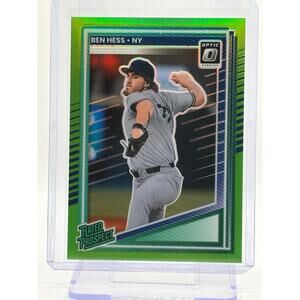 2025 Panini Donruss Optic Ben Hess Rated Prospect Lime Green Refractor /149 SP